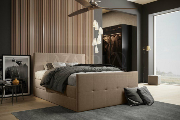 Chesterfield gultas apģērbs divvietīga gulta xxl dizaina luksusa boxspring gulta.