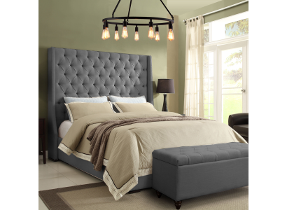 Klasiskais dizains gultas polsteris Tekstils 140x200cm Chesterfield gulta