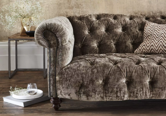 Chesterfield brūns trīsvietīgs dizainera 3-vietīgs dīvāns luksusa sofa.