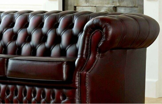 Chesterfield Sofa dīvāns Polster ādas dīvāns komplektā 3 sēdvietas divvietīgais jauns