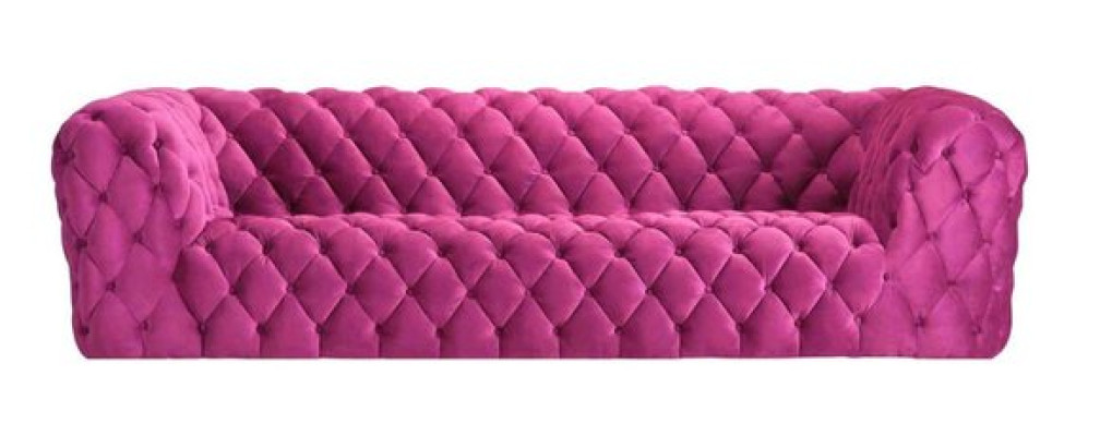 Pinke Xxl Lielā Dīvāns Chesterfield Sofa Polster Stoff Couchen Viersitzer 250cm jauns