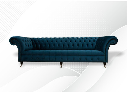 Dizaina dīvāns Chesterfield Polster Moderns Tekstila audums dīvāni 4 sēdvietas Gulētava