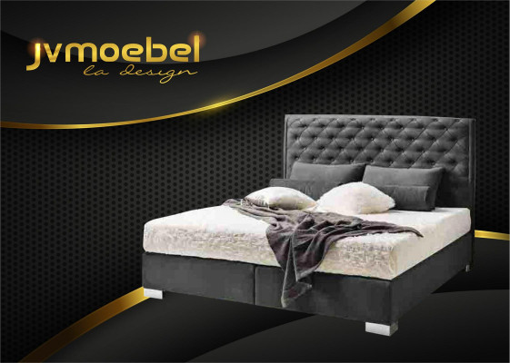 Chesterfield Boxspring gulta Tekstils Miegamistaba Mēbeles Modernas gultas Audums Jauns