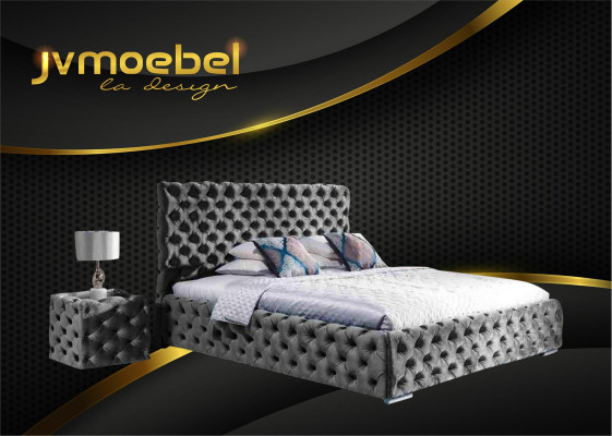 Gulta Guļamistabai komplekts dizaina mēbeles Moderns luksusa gultas Chesterfield zaļš 140x200