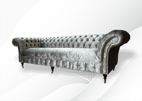 Chesterfield mēbeles dīvāns auduma dīvāns dīvāns sēžamvieta komplekts zīda sudrabs 4 sēdvietas