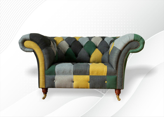 Chesterfield krēsls Televizora dīvāns 1,5-vietīgais dīvāns Tekstila audums Dīvāni Pārklāji