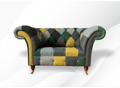 Chesterfield krēsls Televizora dīvāns 1,5-vietīgais dīvāns Tekstila audums Dīvāni Pārklāji