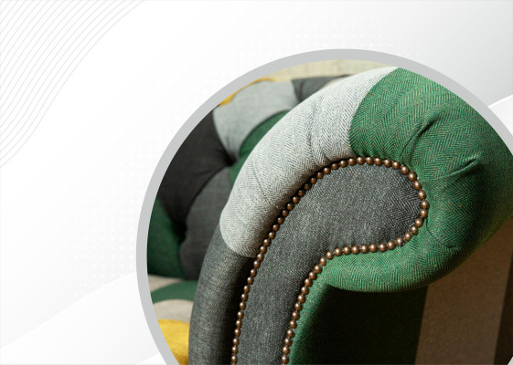 Chesterfield krēsls Televizora dīvāns 1,5-vietīgais dīvāns Tekstila audums Dīvāni Pārklāji