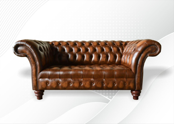 Dizaina Chesterfield sofa 2 sēdvietas Brūns dīvāns Polster Sofas dzīvojamā istabā Sofa jauns