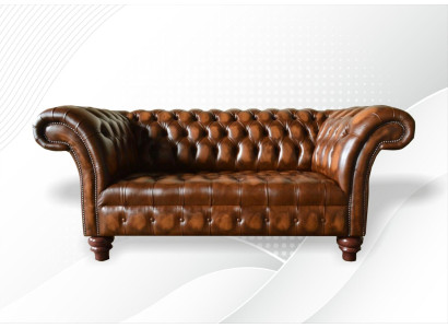 Dizaina Chesterfield sofa 2 sēdvietas Brūns dīvāns Polster Sofas dzīvojamā istabā Sofa jauns