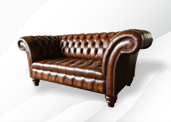 Dizaina Chesterfield sofa 2 sēdvietas Brūns dīvāns Polster Sofas dzīvojamā istabā Sofa jauns