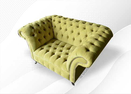 Chesterfield dīvāns ar polsterējumu 1,5 vietas klasiskais viensēta dīvāns.