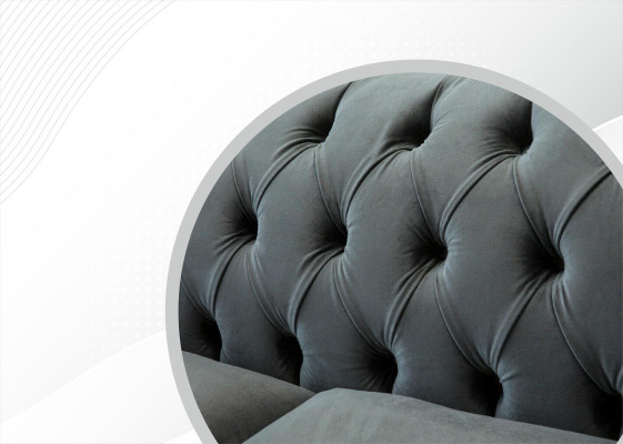 Chesterfield Tekstils Dīvāns 2 Vietu Greznas Dīvāns Polster Dīvāni Dizaina Auduma Dīvāns Jauns