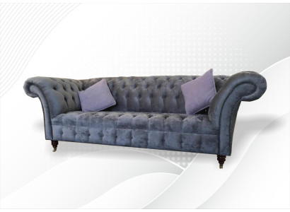 Chesterfield 3 vietu xxl polsteris sēdeklis dīvāns sofa garnitūra Big Couchen Gray New
