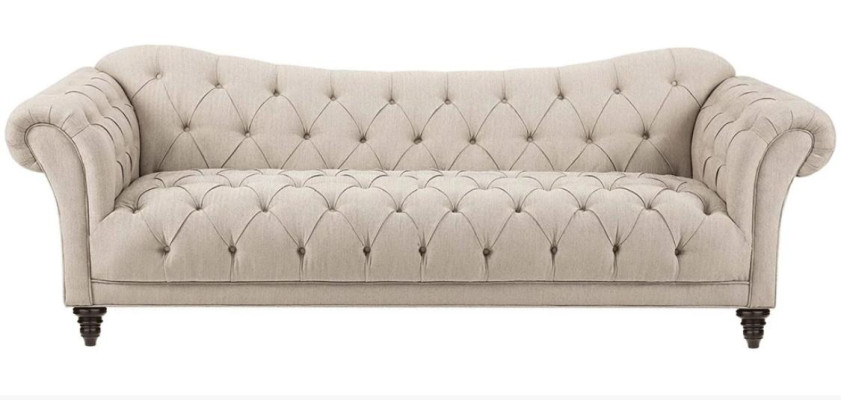 Beža dīvāns ar pogām Chesterfield dīvāns Polster Sitz Couchen Sofas Luxus Neu