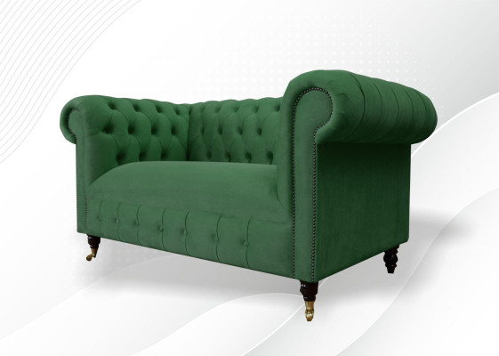 Chesterfield 2 vietu dizainera dīvāns Sofa Couch Polster Sofas Couchen Stoff Textil
