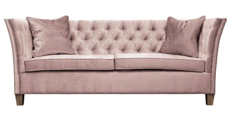 Dīvāns Beige Chesterfield Trijosvietu Polster Mēbeles Viesnīca Prakse Dzīvojamā Istaba