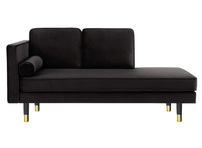 Chaiselongue Rado mēbeles Jauna dzīvojamā istaba Moderns dizains Melna sofa
