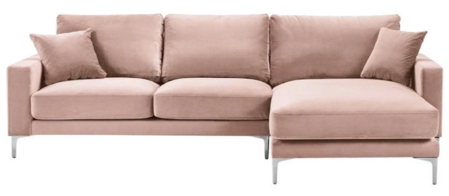 Rozā stūra dīvāns auduma dzīvojamā istabā dizains dīvāns polster sofa dīvāni stūrgarnitūra jauns