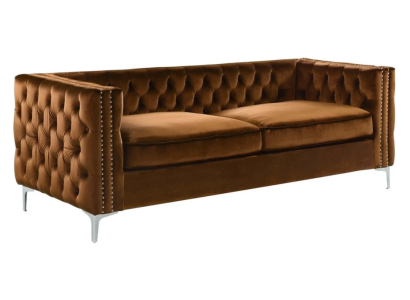 oranžais Chesterfield dīvāns, luksusa samta audums, dīvāni, sofa komplekts, spraudņi, jauna pārvalka.