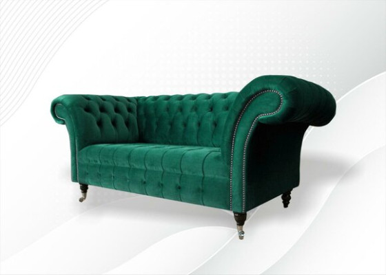 Chesterfield Green 2-Sēdvietu dīvāns Polster mīkstais dīvāns dīvāni Dizains dīvāns Kluba tekstils