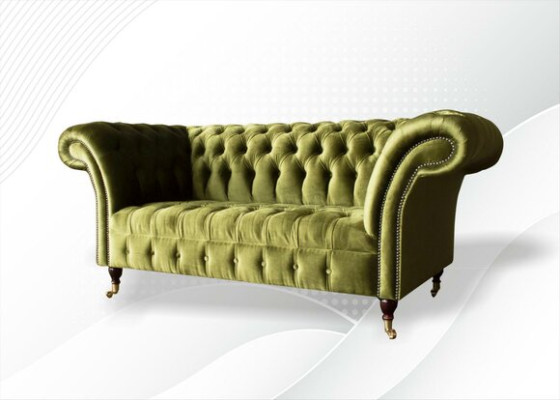 Dīvāns divvietīgs 2 sēdvietīgs klasiskā polsterētājs jauns sofa Chesterfield sofa jauns