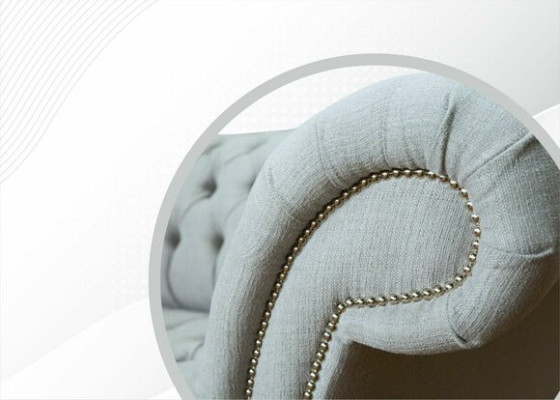 Chesterfield 2 divvietīga dzīvojamā istaba dīvāns sofa Polster Tekstils Audums Komplekts Jauns