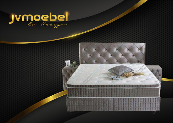 Mēbeles Royale modernās gultas mēbeles Chesterfield gultas istaba