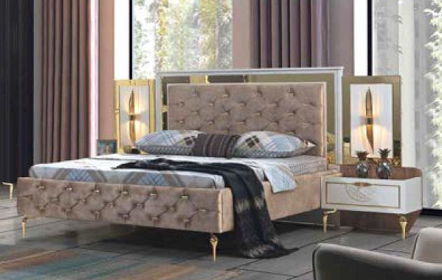 Chesterfield Bed Pārklājuma Dizains Luksusa Dubultais Viesnīca Itāļu