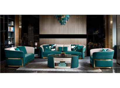 Sofas komplekts Chesterfield polsterēta dīvānu garnitūra 3+1 ādas tekstila audums
