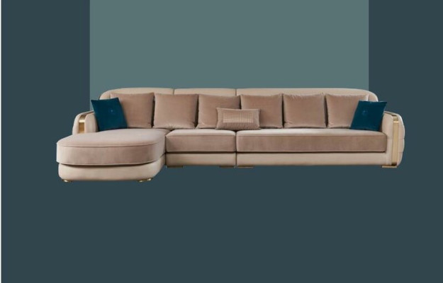 Stūra dīvāns no ādas bēšs luksusa dzīvojamo zonu dīvāns stūra komplekts dīvāns mēbeles dizains.