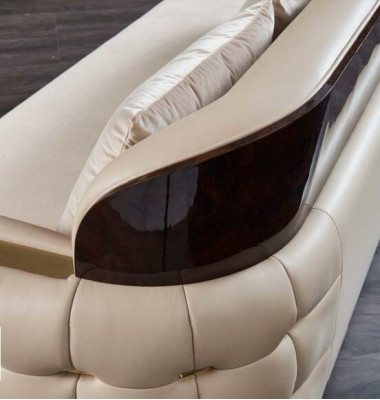 Stūra dīvāns no ādas bēšs luksusa dzīvojamo zonu dīvāns stūra komplekts dīvāns mēbeles dizains.