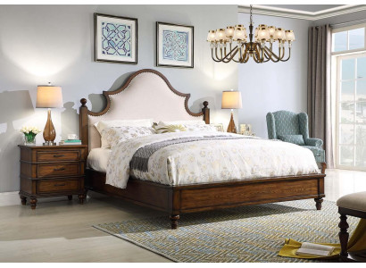 Gulta 2x nakts galds 3 gab. Guļamistabas komplekts dizains Polster Möbel Luxury Bed New