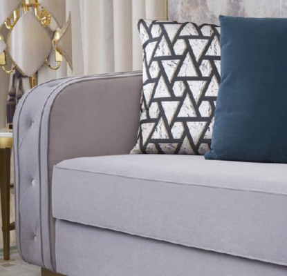 Sofas komplekts 3+2+1 Design Modernais relaksējošais mēbeļu komplekts ar saliekamiem dīvāniem un no auduma pārklātiem dīvāniem.