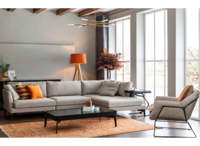 Sofa stūra dīvāna krēsls pelēks dīvāns moderns mēbeles stūra iekārtojums jauns