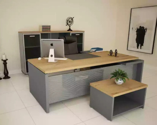 Augstas kvalitātes, moderns biroja komplekts no izturīga koka elegantā stilā