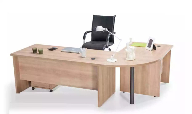 Eckschreibtisch Tisch Möbel Kommode Büro Einrichtung Praxis Kanzlei Möbel 3tlg  Stūra rakstāmgalds Galdi Mēbeles Kumode Birojs Iekārtas Prakse Birojs Mēbeles 3 gab.