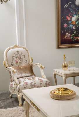 Krēsls 1 vienkanāls dīvāns materiāls Wohnzimmer tekstils Luxus Einsitzer Einsitzer