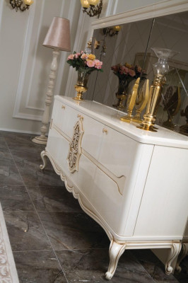 Luksusa sānu skapis xxl Sānu skapīts Komoda Sānu skapīši Skapis balts Galda platne