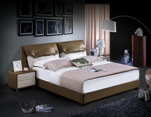 Klasiskā 3 gabalu guļamistabas komplekts klasiskā gulta + naktsgaldi jauna divguļamma gulta