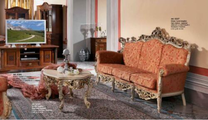 Dizainera 321-vietīgā sofa komplekta Rotaļlietu Itāļu mēbelēm sofass no masīvkoka