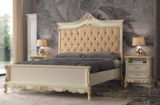 Gulta Chesterfield dizains luksusa viesnīcas gultas masīvkoks 180x200 guļamistabā Itālijas mēbeles