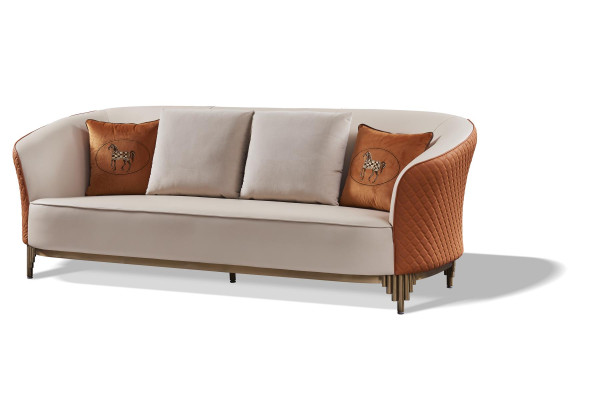 Trejos vietu ādas dīvāns dzīvojamajā istabā dizainera dīvāns polster sofa dīvāni
