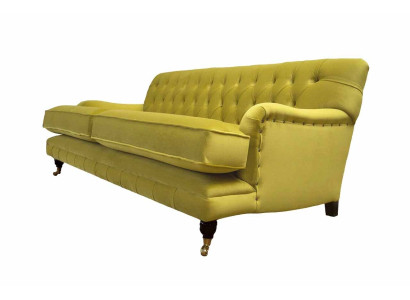 Chesterfield dīvāns ar polsterējumu 3-vietīgs dzeltenā krāsā Sofa Couches