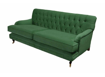 Chesterfield 3-vietīga dizainera dīvāns, polsteris, luksusa dīvāns, audums