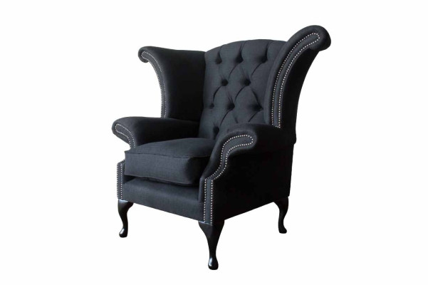 Chesterfield auduma mīkstā dīvāna dizaina dīvāns krēsls 1 sēdeklis ausu krēsls