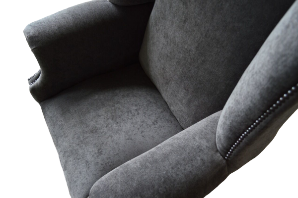 Ausveidojuma krēsla dizaina polsterēti dīvāni, dīvāni Chesterfield tekstila mēbeles