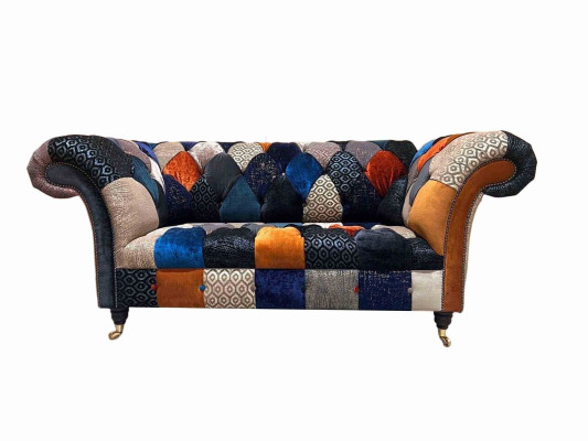Sofas sēžas audums dizains trīsvietīgs luksusa česterfīldas mēbeles daudzkrāsains