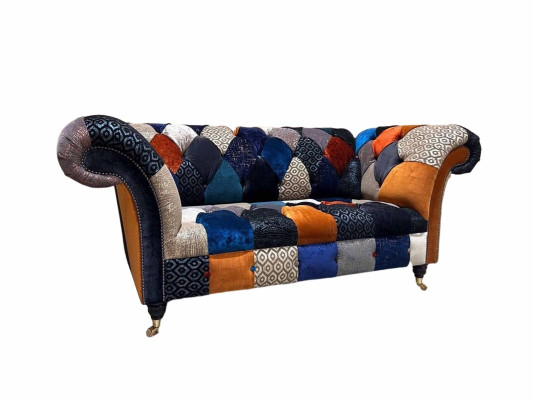 Sofas sēžas audums dizains trīsvietīgs luksusa česterfīldas mēbeles daudzkrāsains