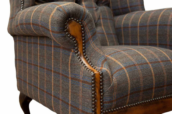 Chesterfield krēsla dīvāns Polster solo guļamkrēsls audums kabatas armchair Polster
